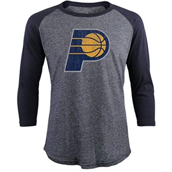 Indiana Pacers Tri-Blend 3/4 Sleeve Raglan NWT L - Picture 1 of 3